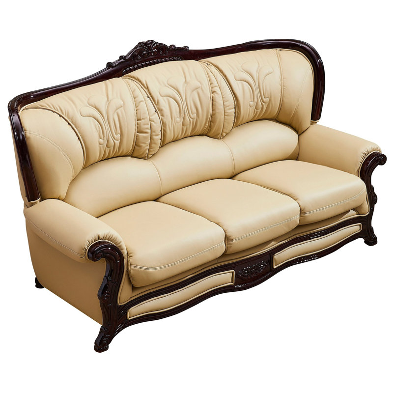 Astoria Grand Adelyn 3 Piece Leather Living Room Set Wayfair